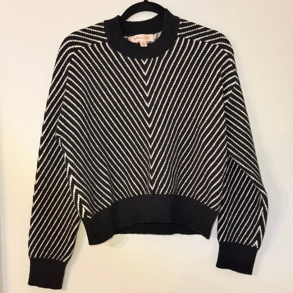 Philosophy Sweater Pullover Women Size M Geometry